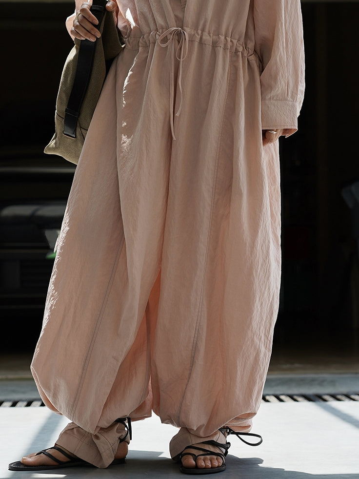 Waist Drawstring Jumpsuit_BDHL7533