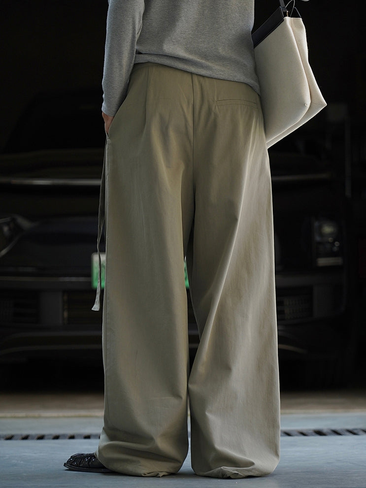 Diagonal-Belt Wide-Leg Pants_BDHL7769