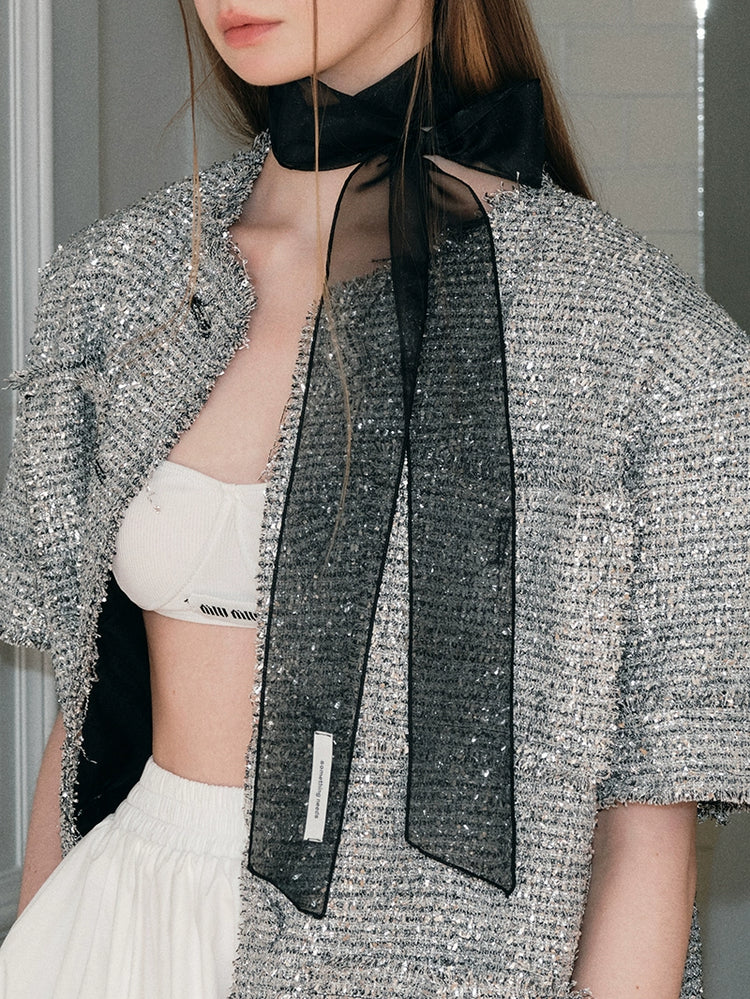 纖薄透明真絲圍巾_BDHL7445