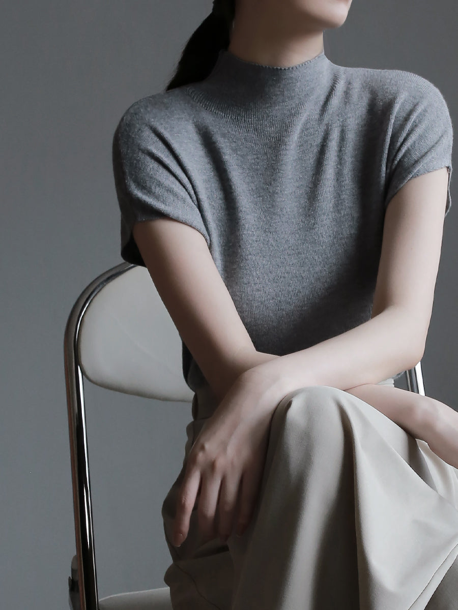 半高領短袖上衣_BDHL7573