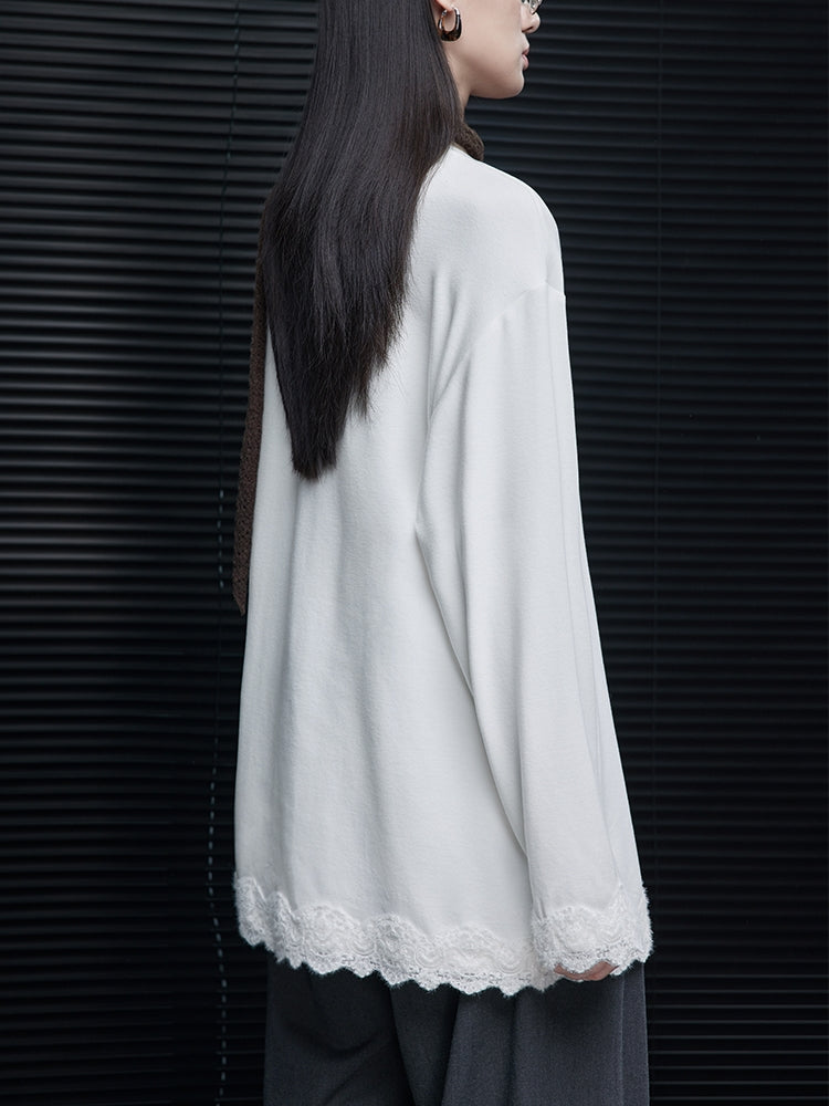 白色寬鬆長袖T卹_BDHL7880