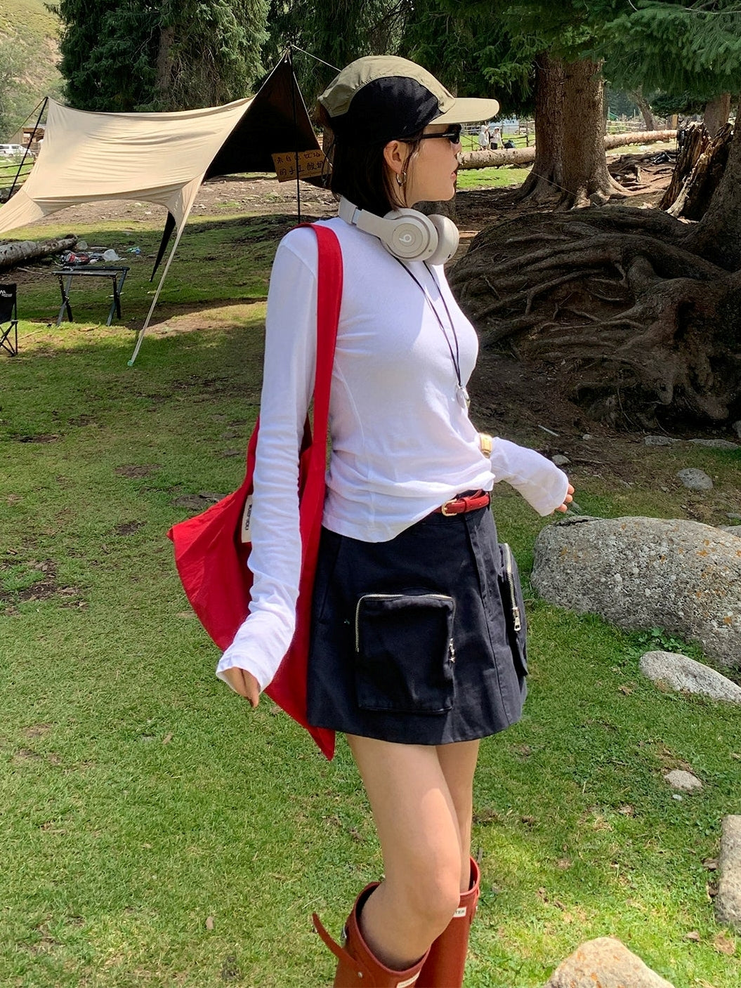 修身圓領長袖上衣_BDHL7665