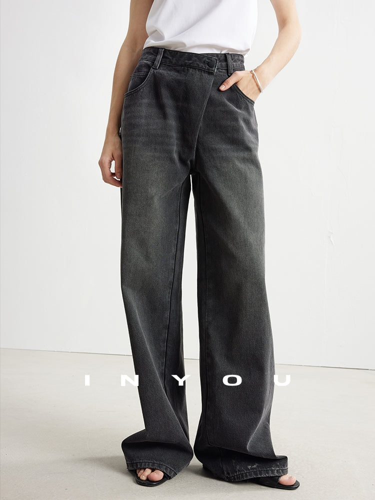 高腰闊腿牛仔褲_BDHL7717