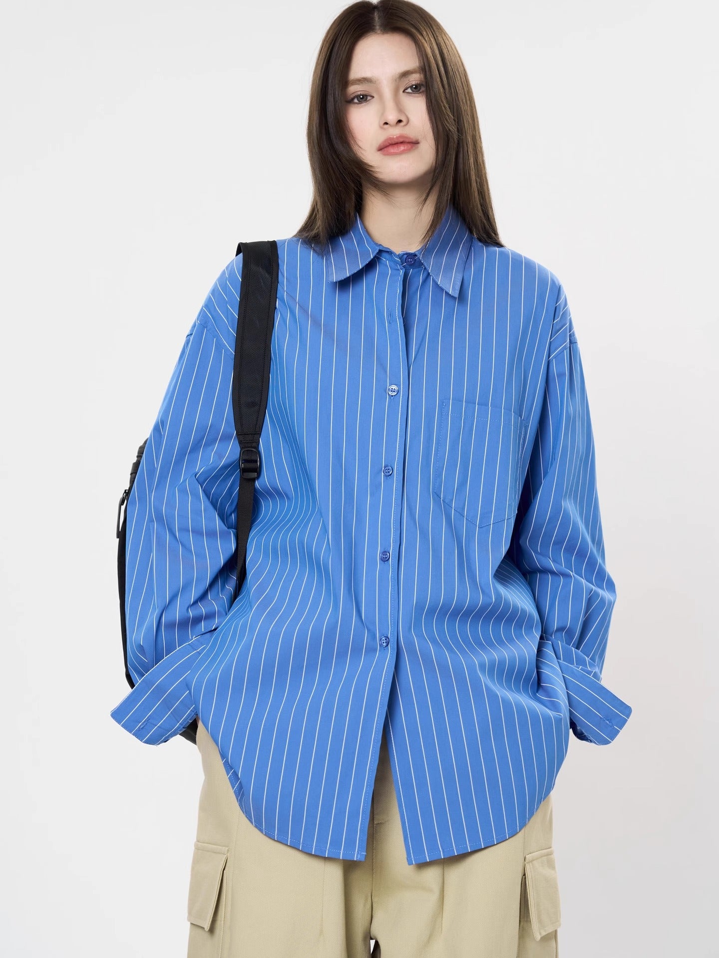 Fresh Vertical Striped Shirt_BDHL7372