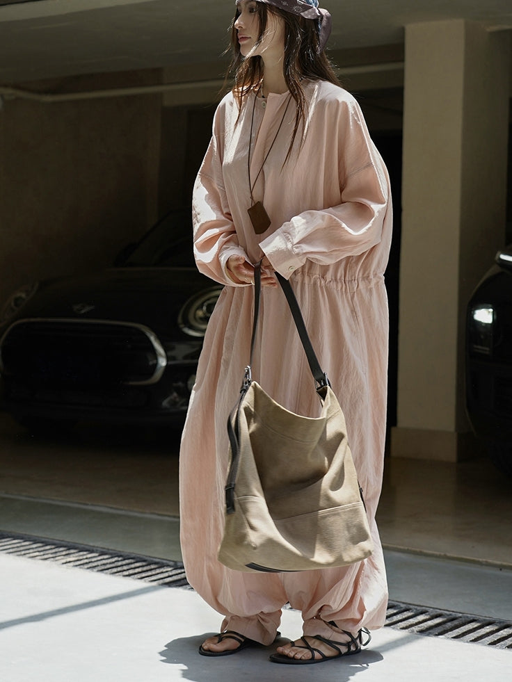 Waist Drawstring Jumpsuit_BDHL7533