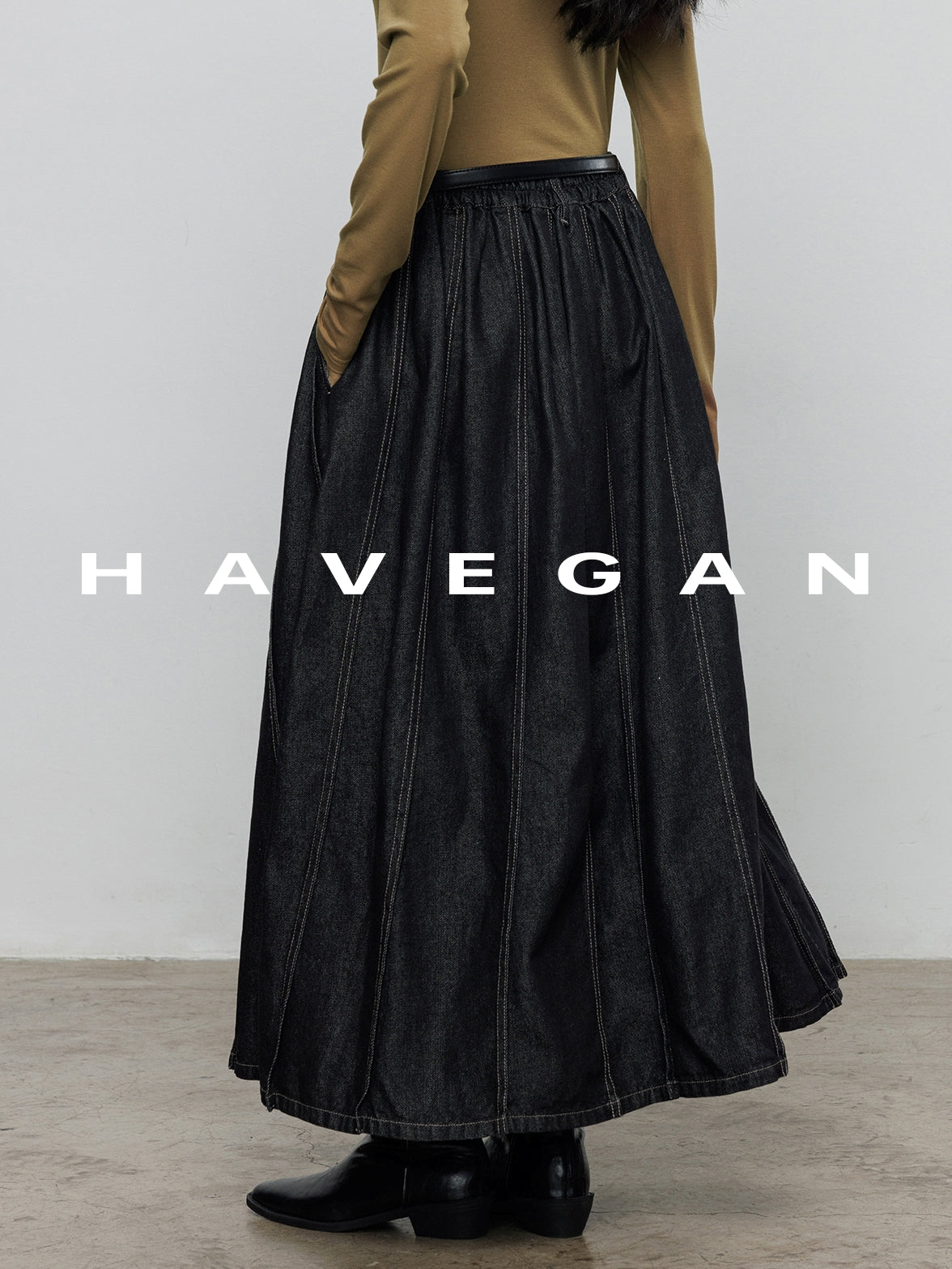 高腰牛仔裙_BDHL7892