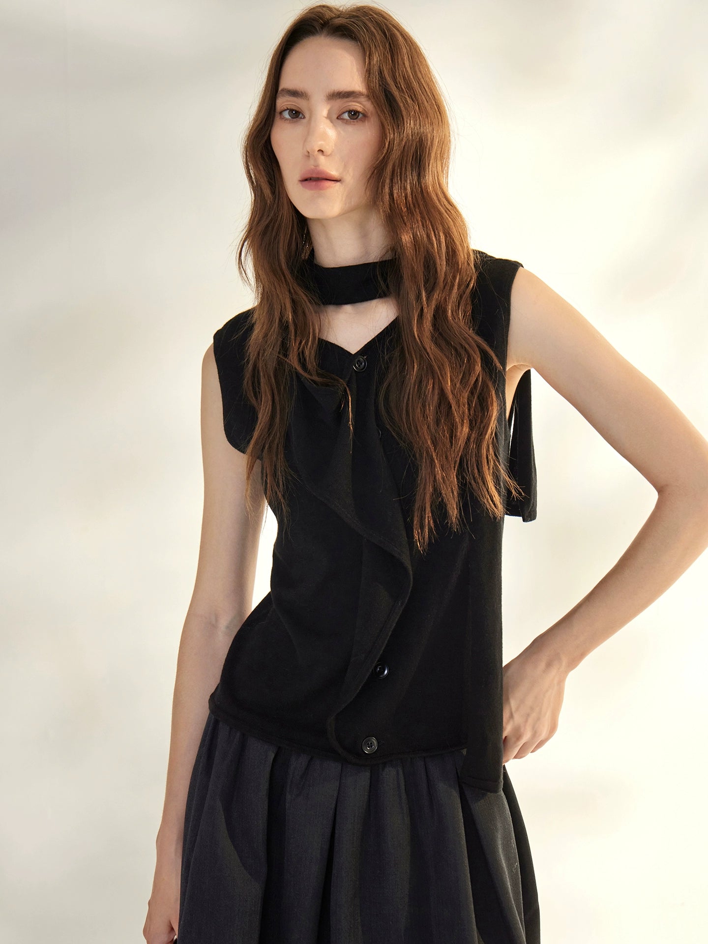 蝴蝶結無袖上衣_BDHL7666