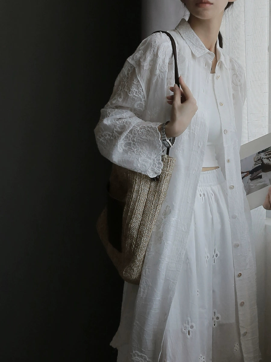 刺繡長襯衫或寬褲_BDHL7658