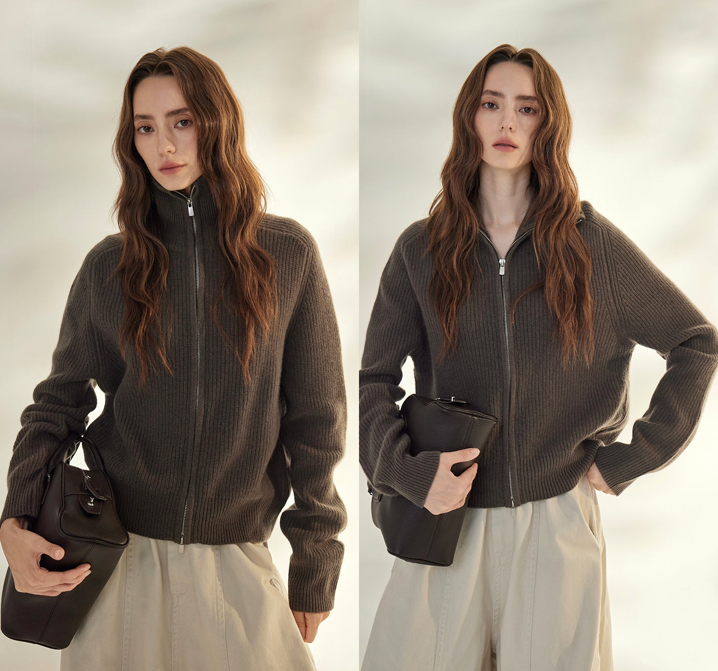 雙拉鍊立領開襟衫_BDHL7689