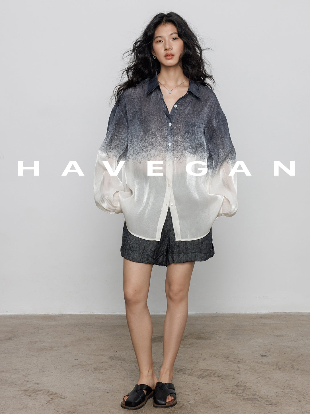 設計漸層印花襯衫_BDHL7604