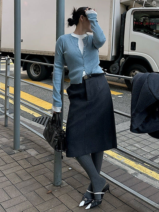 仿兩件式針織上衣_BDHL6817