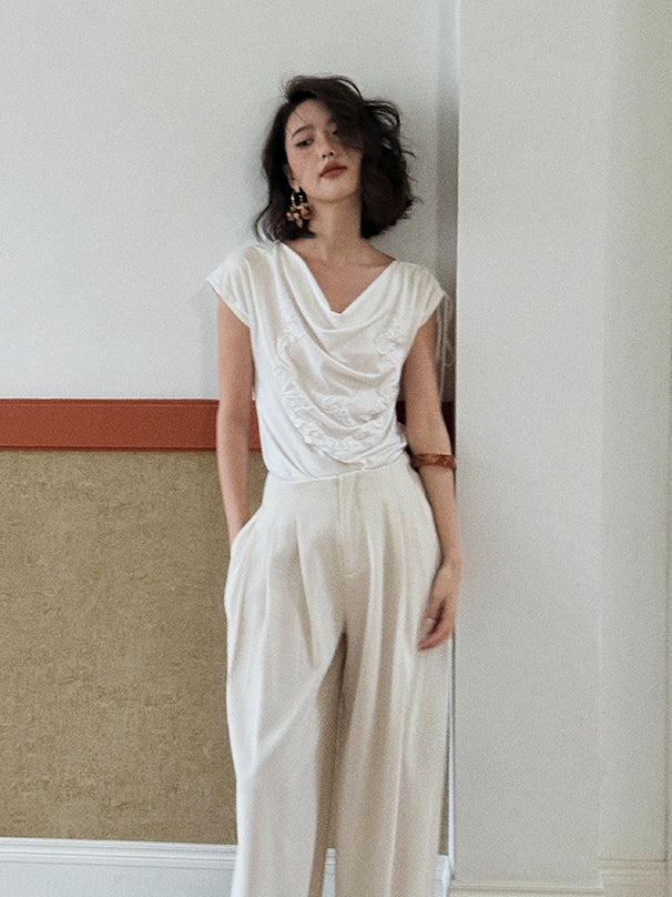 壓花搖領上衣_BDHL7653