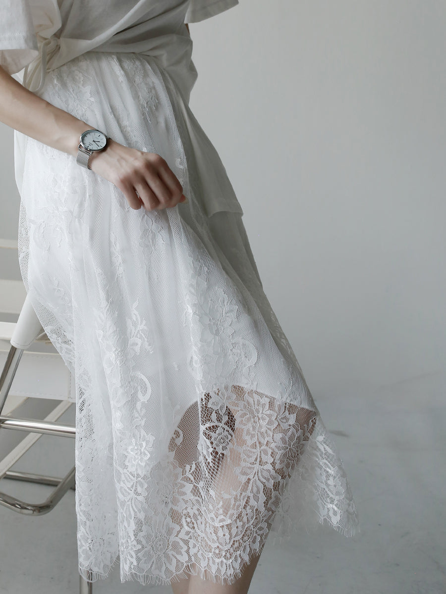 魚尾蕾絲長裙_BDHL7659