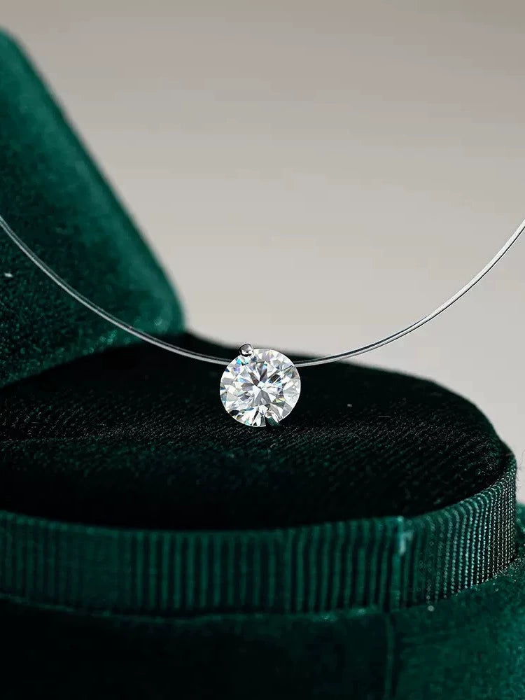 Moissanite Invisible Necklace_BDHL7679