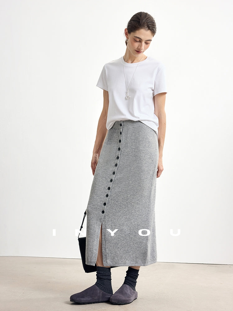 前扣修身針織裙_BDHL7749