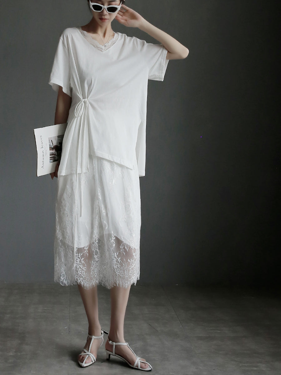 魚尾蕾絲長裙_BDHL7659