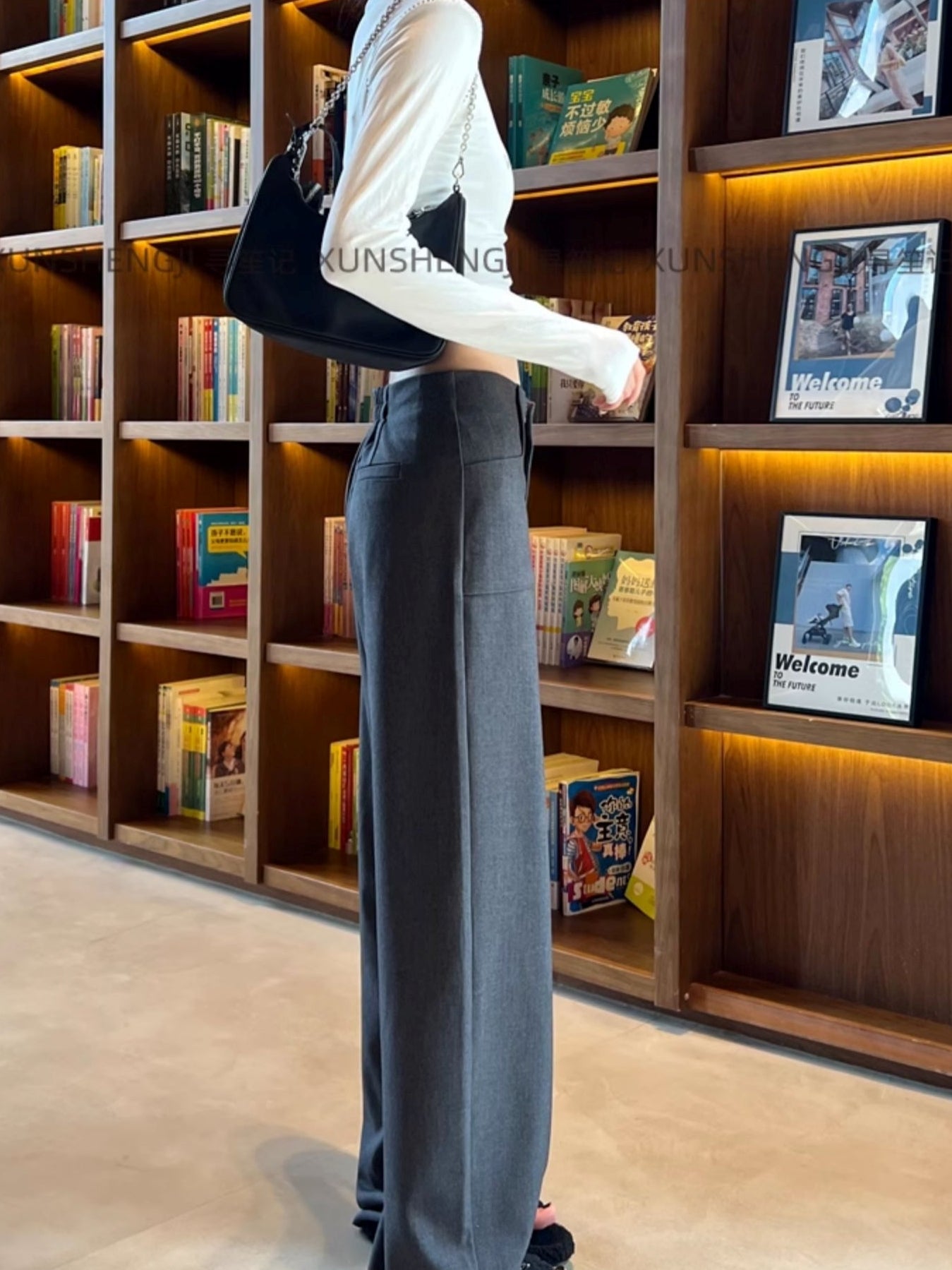 高腰垂墜寬褲_BDHL7124