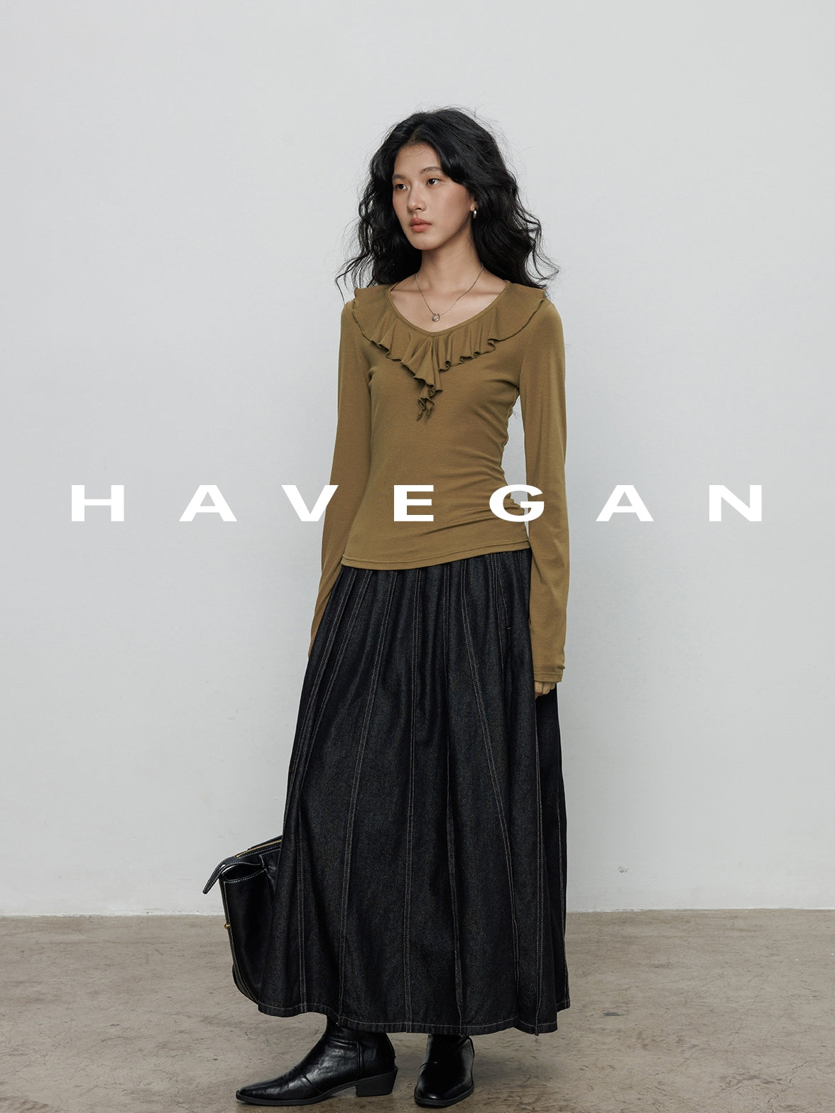 高腰牛仔裙_BDHL7892