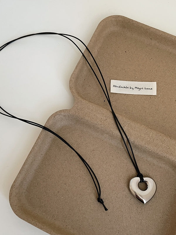 黑色繩索圖案項鍊_BDHL7440