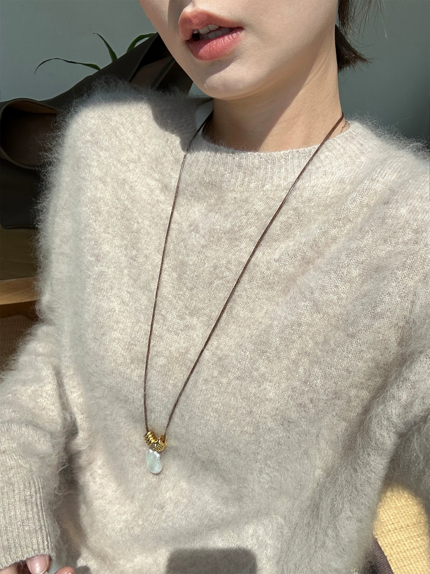 寬鬆拉絨針織上衣_BDHL7846