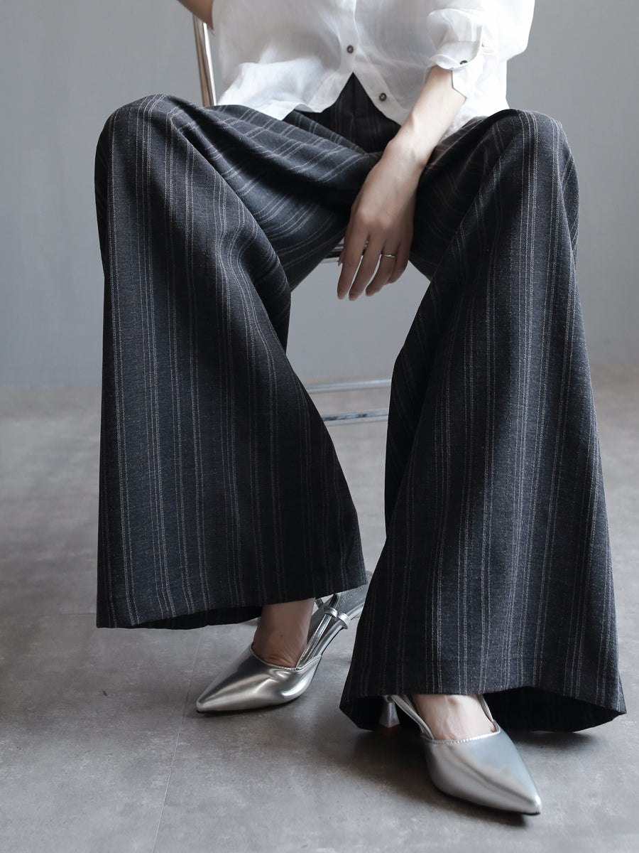 條紋垂墜西裝寬褲_BDHL7767