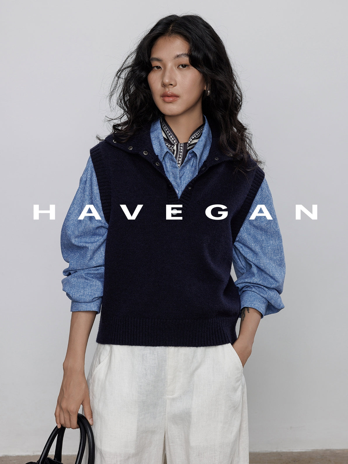 荷葉邊無袖針織背心_BDHL7708