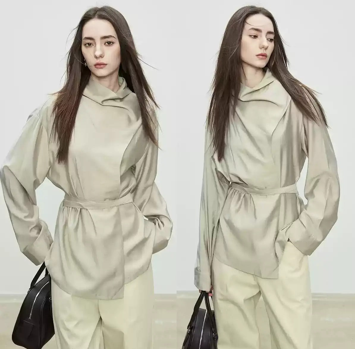 垂墜領蝴蝶結襯衫_BDHL7100