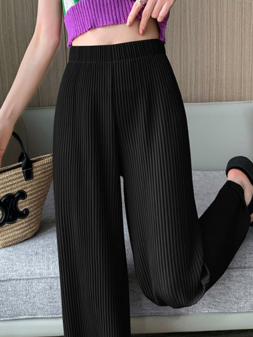 褶皺垂墜直筒褲_BDHL7217