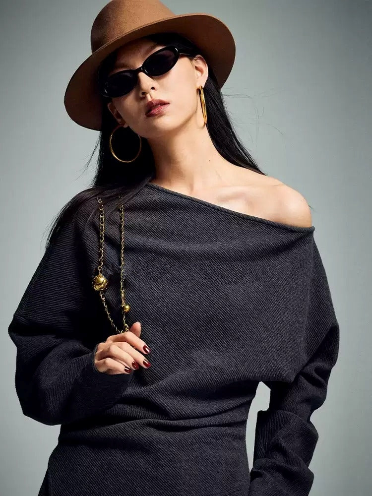 不對稱露肩上衣_BDHL7109