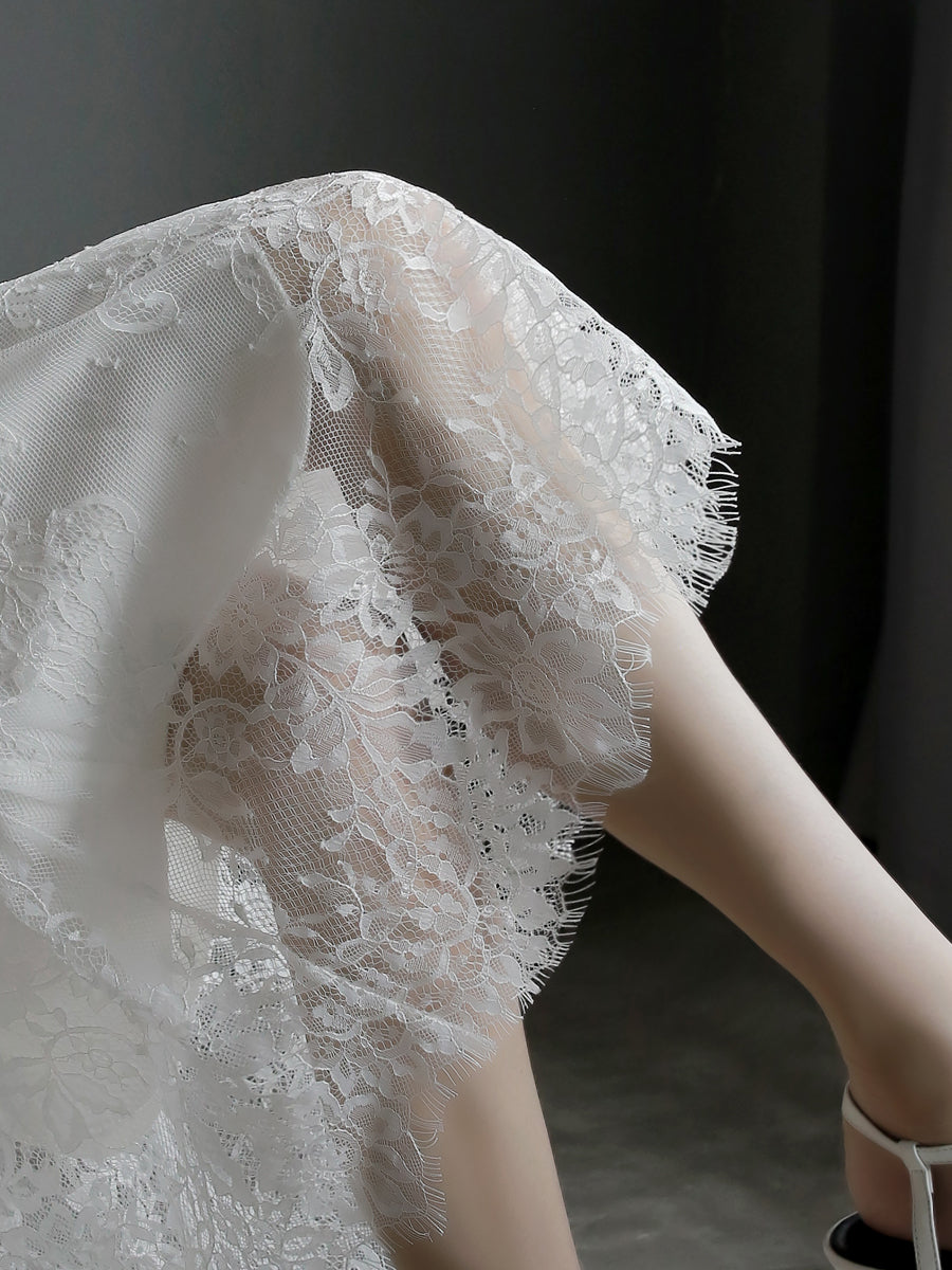 魚尾蕾絲長裙_BDHL7659