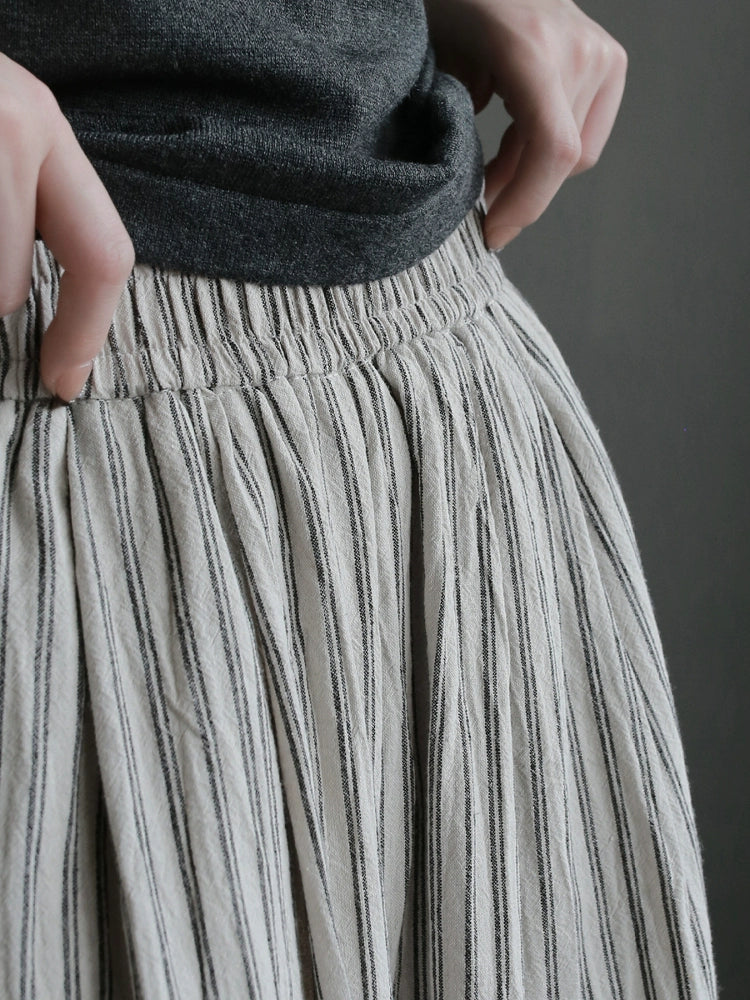 Loose Fit Cotton-Linen Straight-Leg Pants_BDHL7312