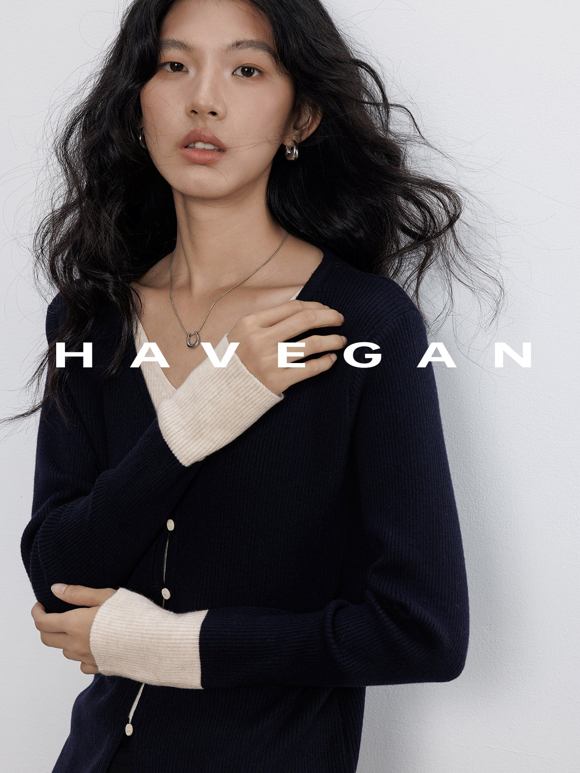 V領兩件套開襟衫_BDHL7785