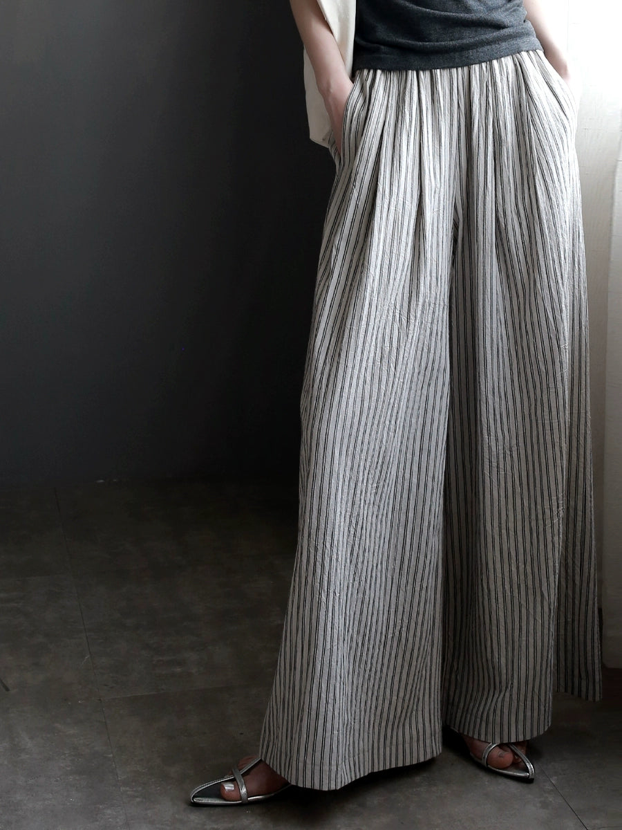 Loose Fit Cotton-Linen Straight-Leg Pants_BDHL7312