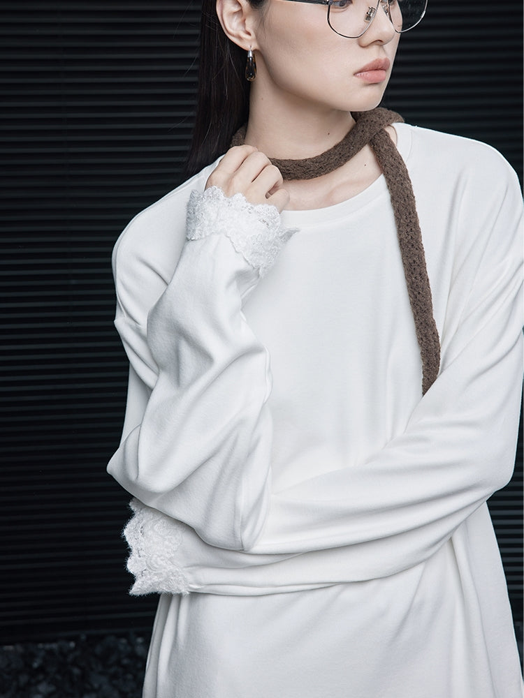 白色寬鬆長袖T卹_BDHL7880