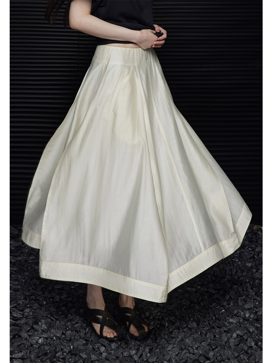 Irregular long a-line skirt_BDHL5822