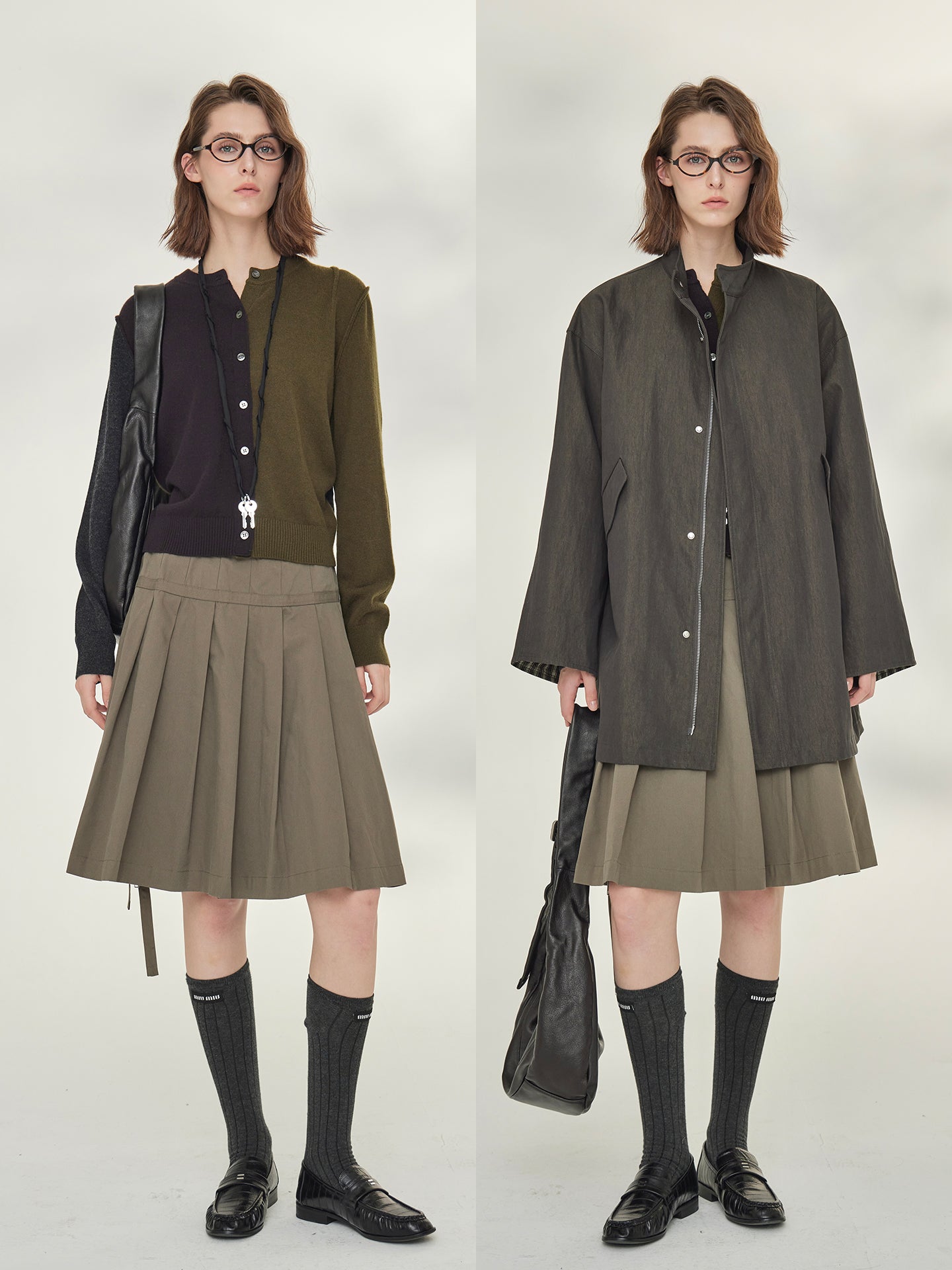 撞色針織開襟衫_BDHL7745