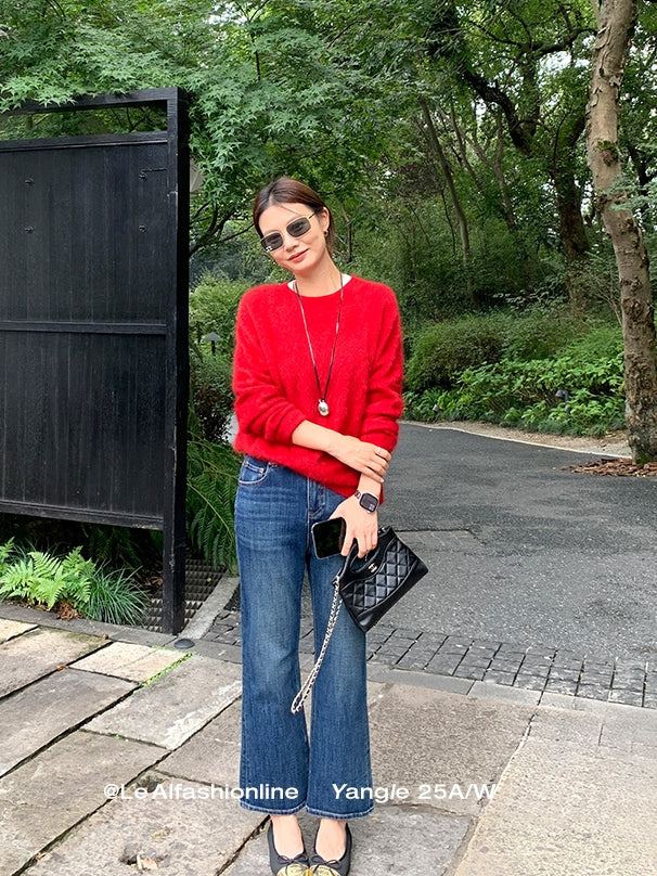 寬鬆拉絨針織上衣_BDHL7846