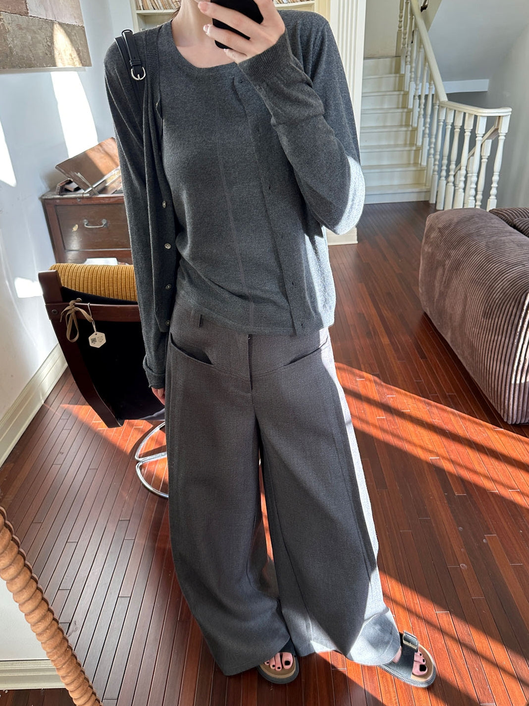 Pleated Drape Mop Pants_BDHL7129