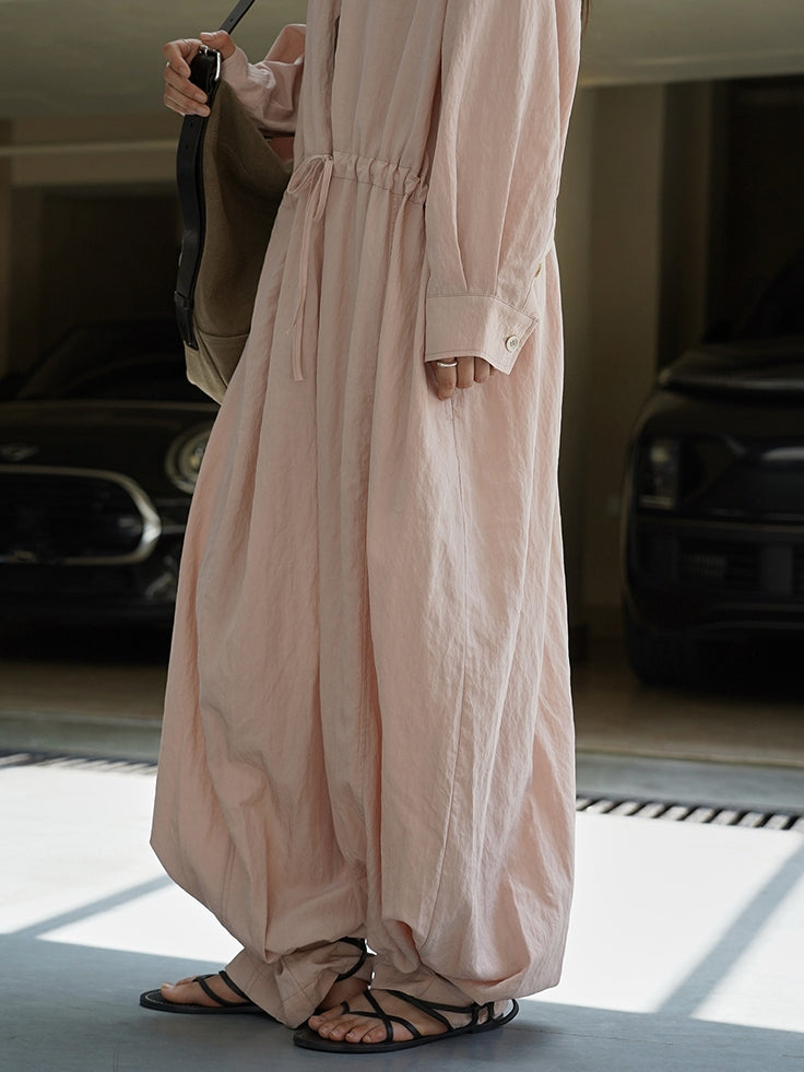 Waist Drawstring Jumpsuit_BDHL7533