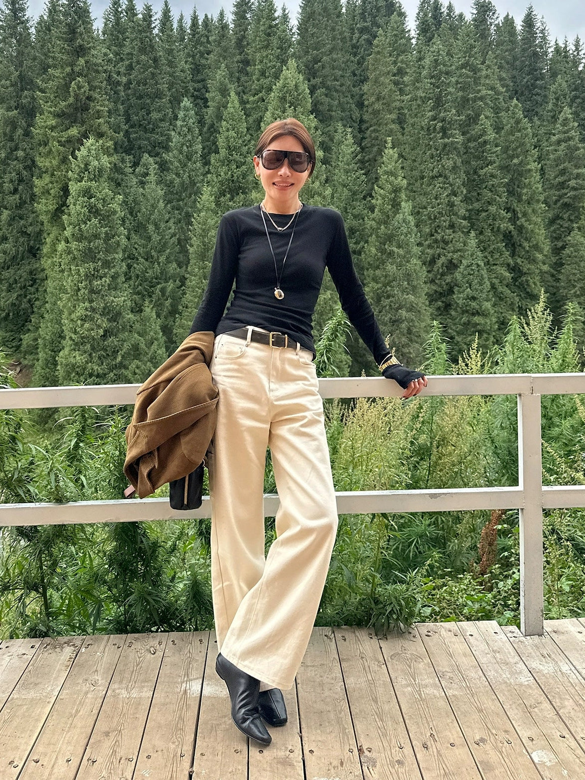 修身圓領長袖上衣_BDHL7665