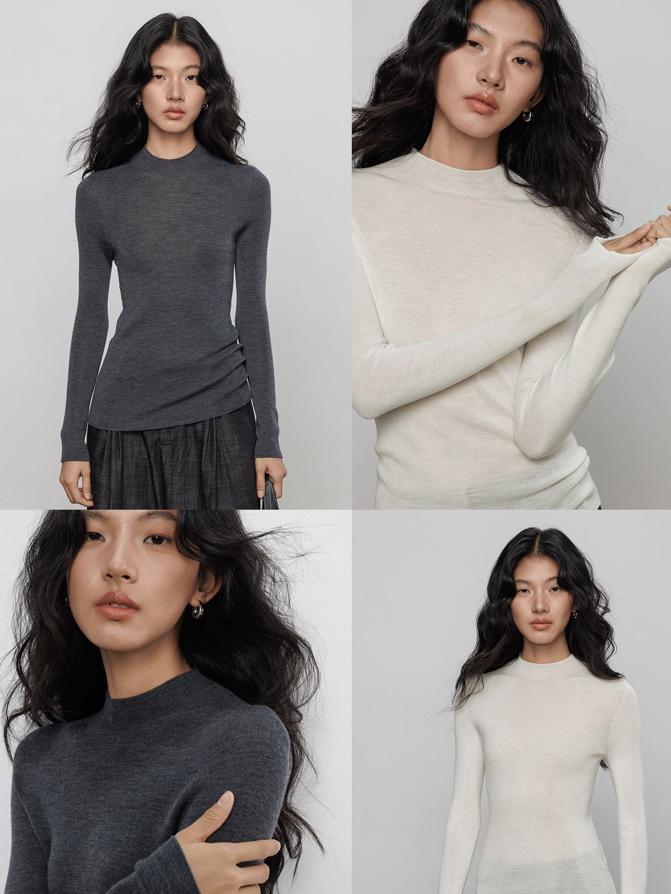 Seamless Knit Slim Tops_BDHL7693