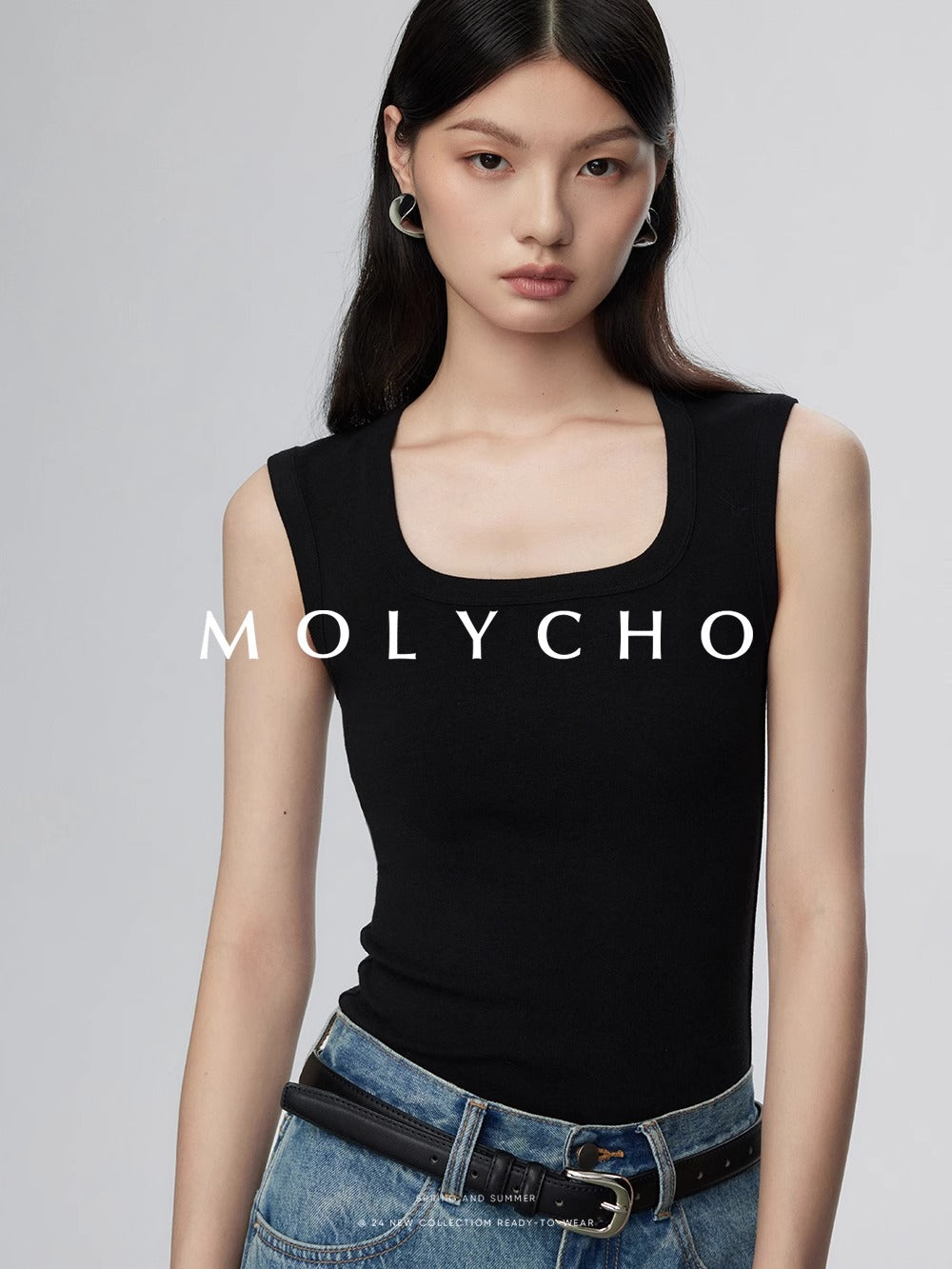 Wide Strap Sleeveless Tops_BDHL7412
