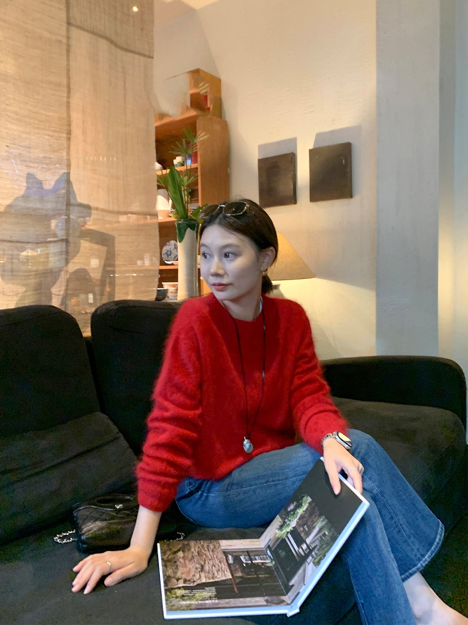 寬鬆拉絨針織上衣_BDHL7846