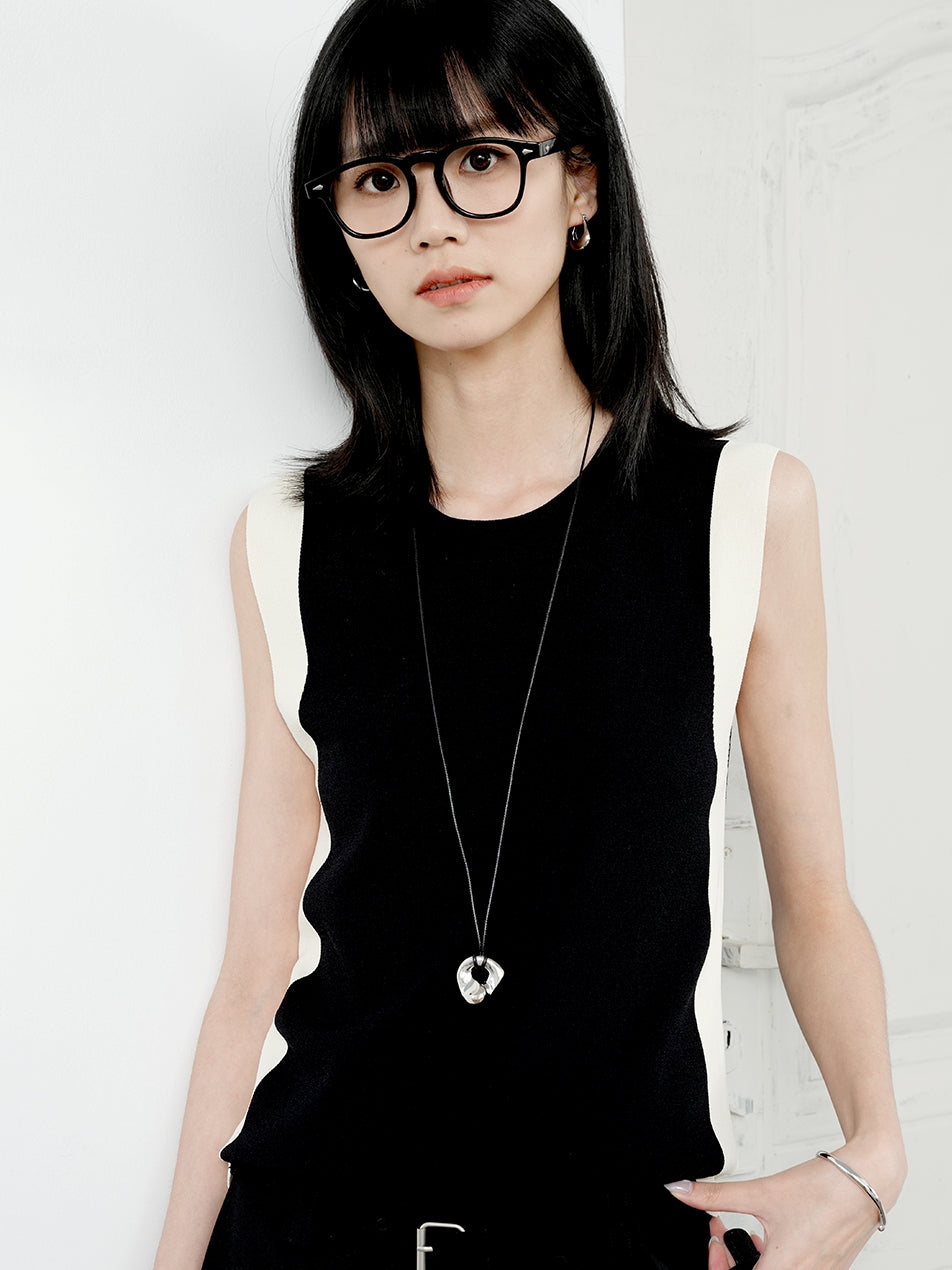 撞色無袖上衣_BDHL7593