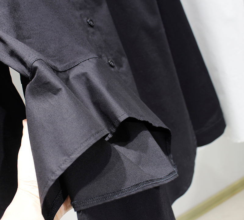 One Side Ruffle Shirt_HL3571