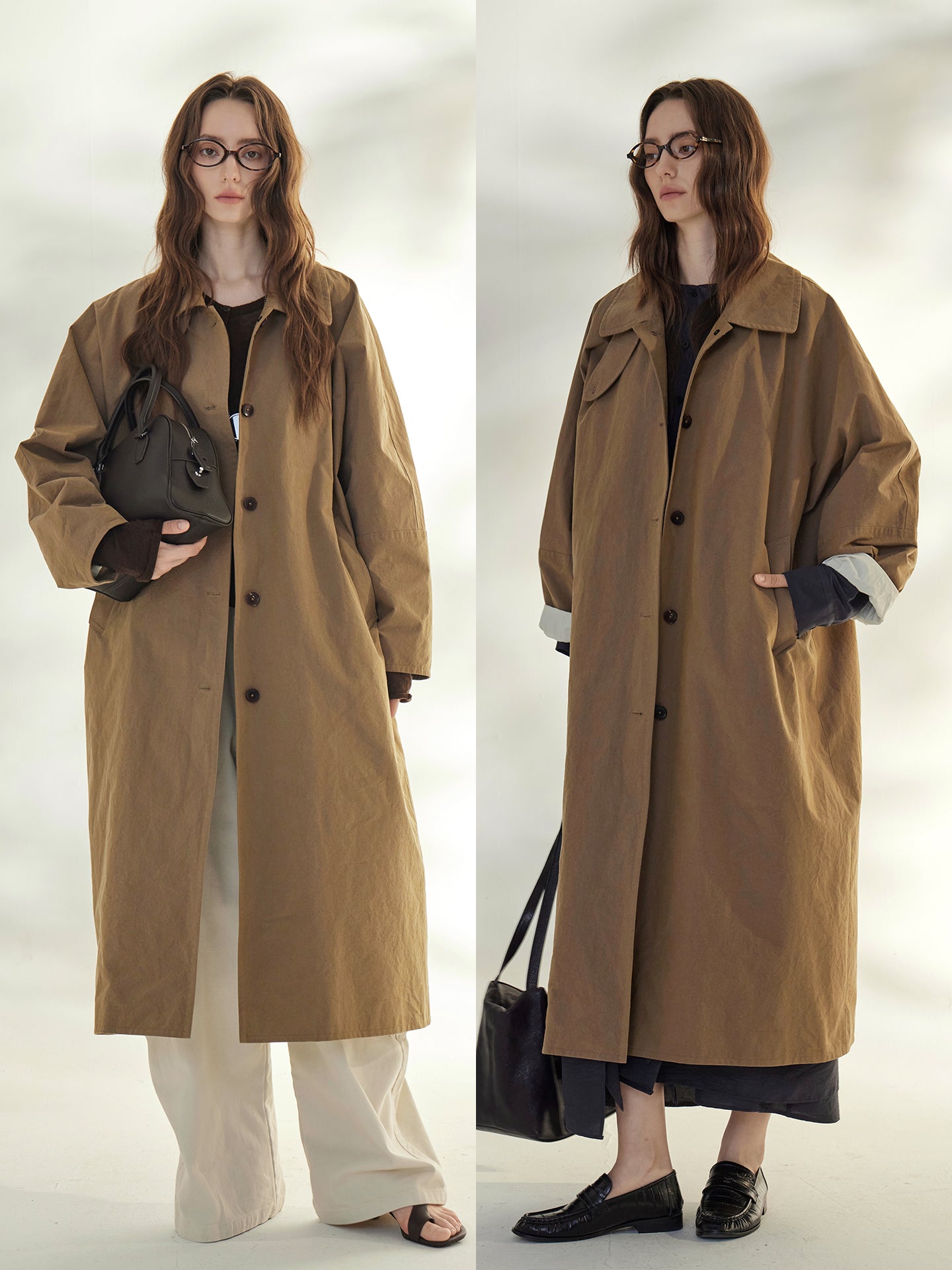 Simple Lapel Trench Coat_BDHL7687