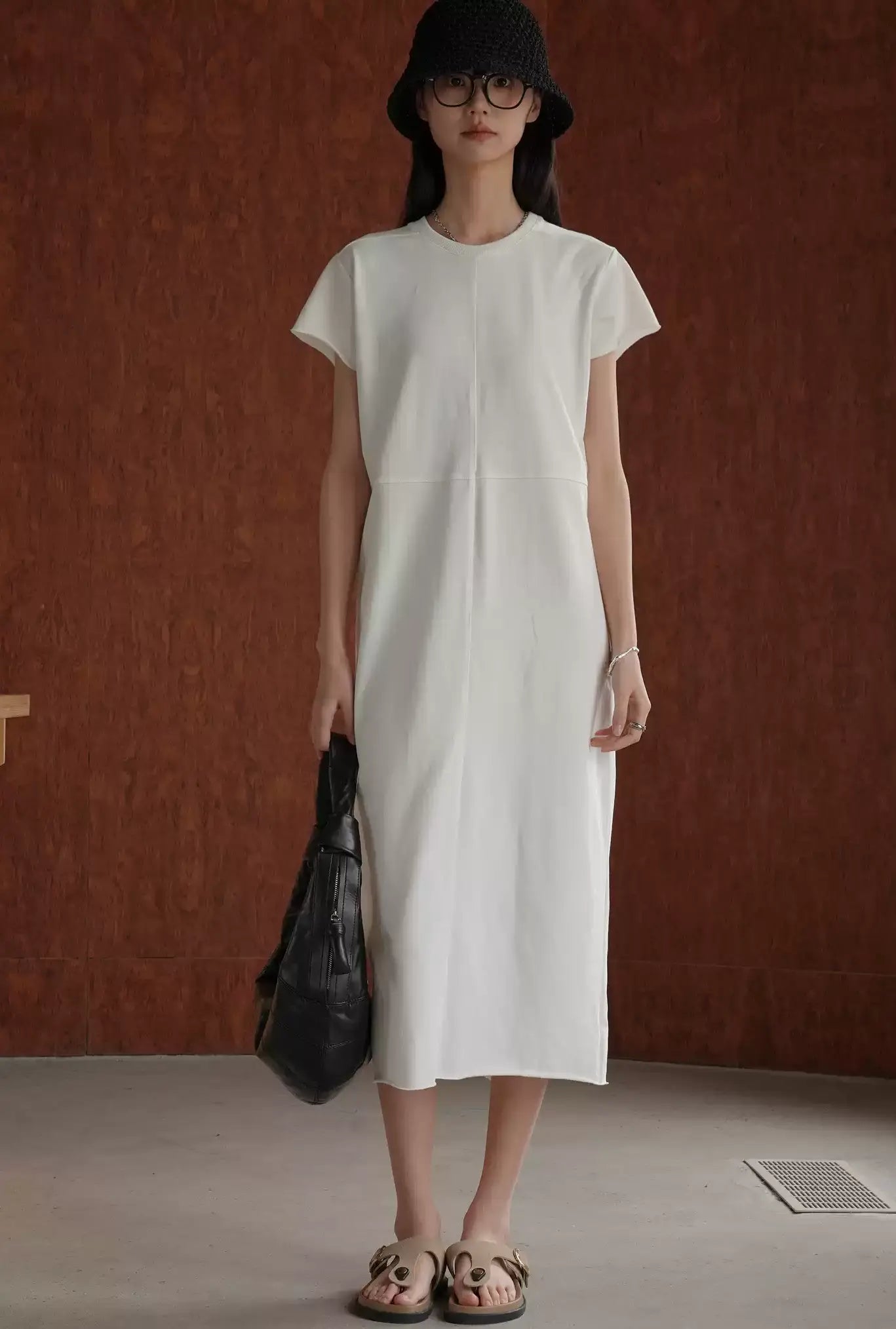 露背開衩連身裙_BDHL7594