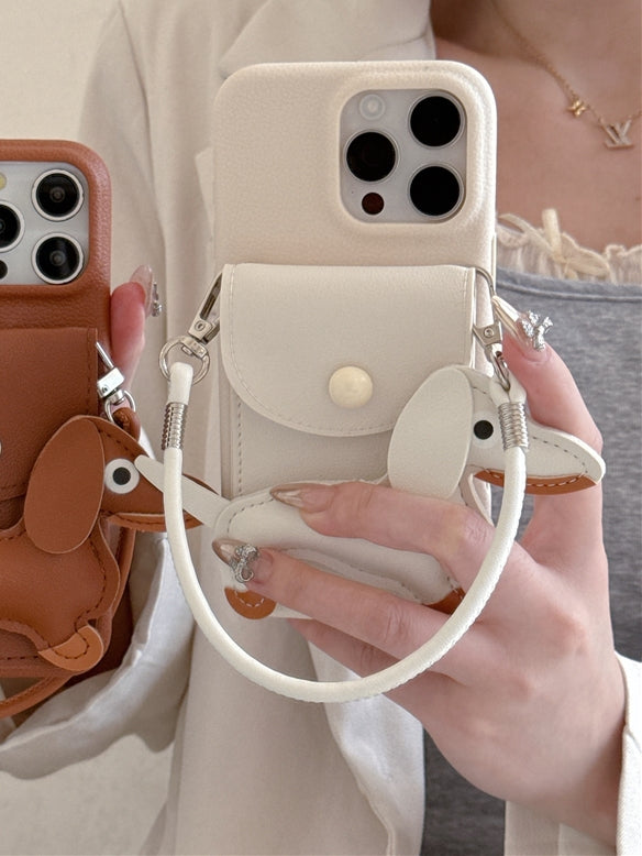 臘腸犬 iPhone 手機殼綁帶_BDHL7857