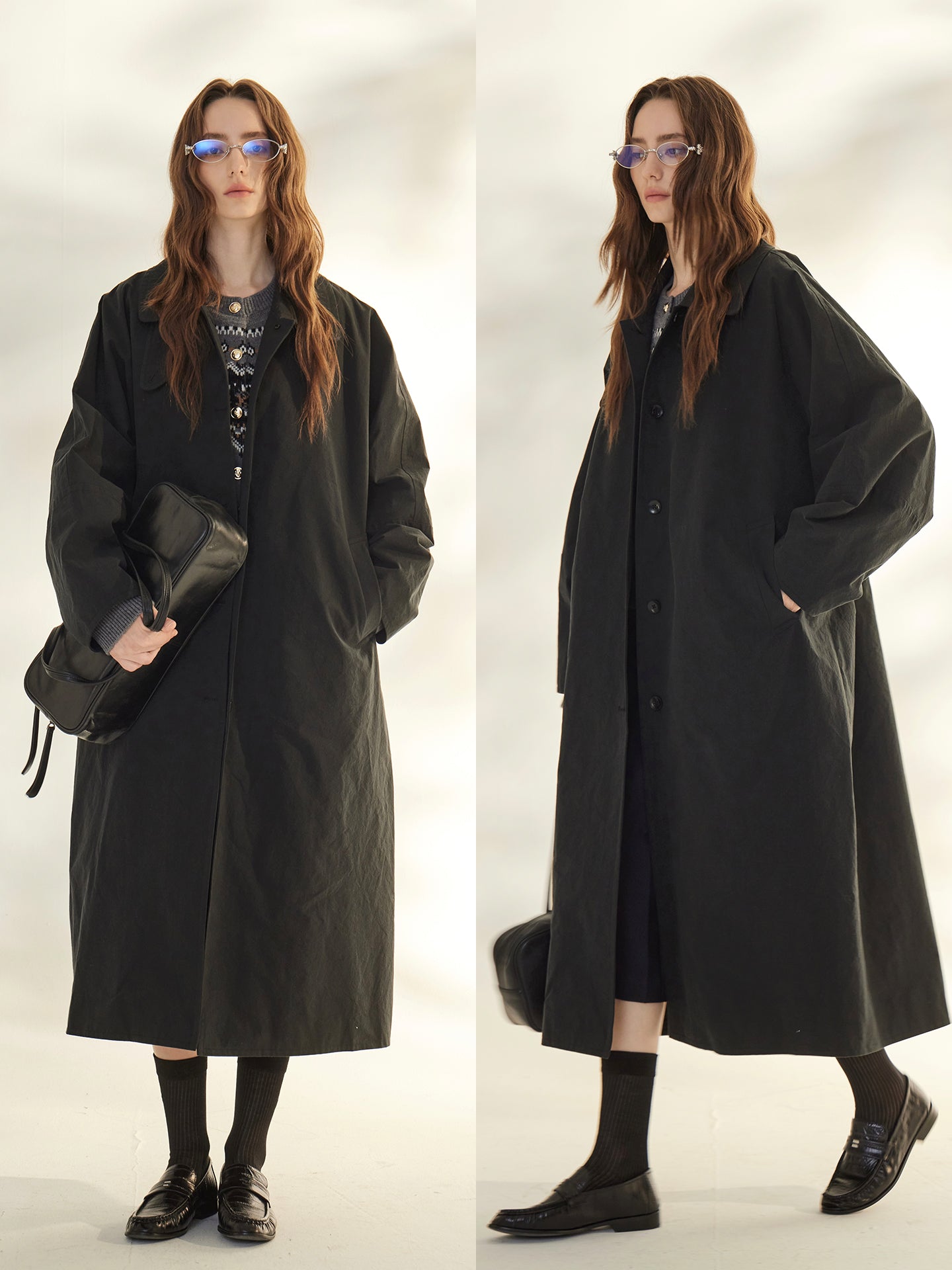 Simple Lapel Trench Coat_BDHL7687