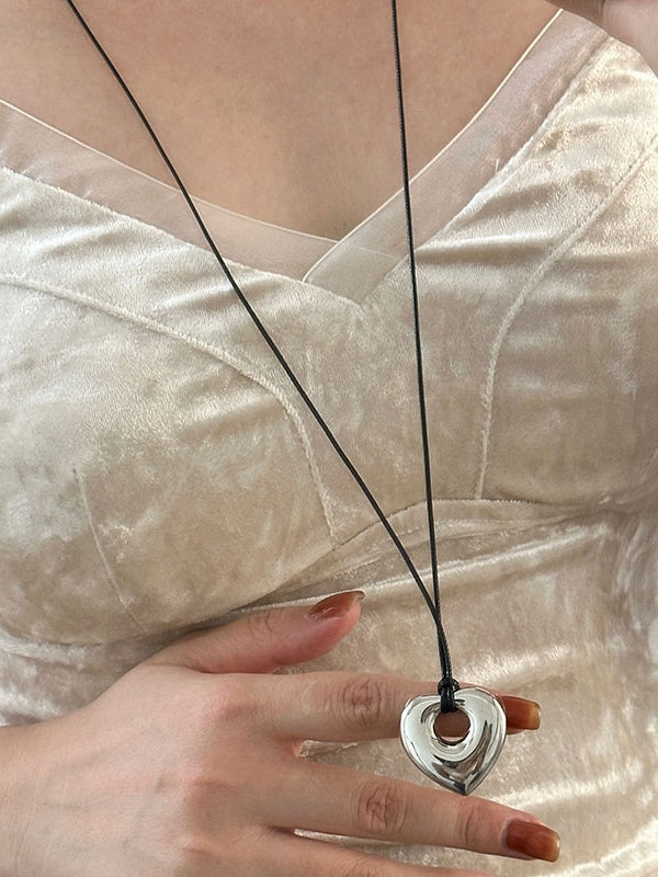 黑色繩索圖案項鍊_BDHL7440